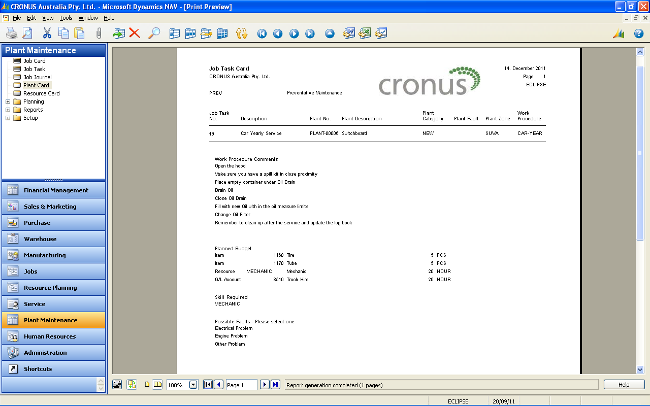 Work Order